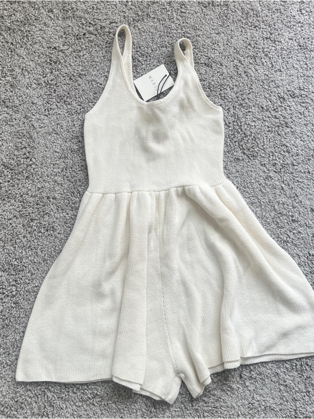 Mable Ivory Knit Romper Dress | Size S | NWT | - Picture 2 of 6